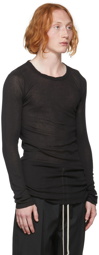 Rick Owens Black Cotton Long Sleeve T-Shirt
