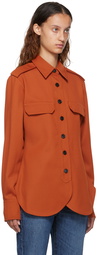 Victoria Beckham Orange Relaxed Utility Shirt