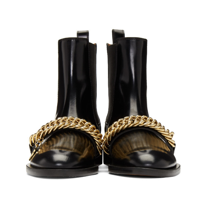 Givenchy chain shop leather ankle boots