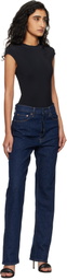 AGOLDE Black Mid Rise Kick Boot Jeans