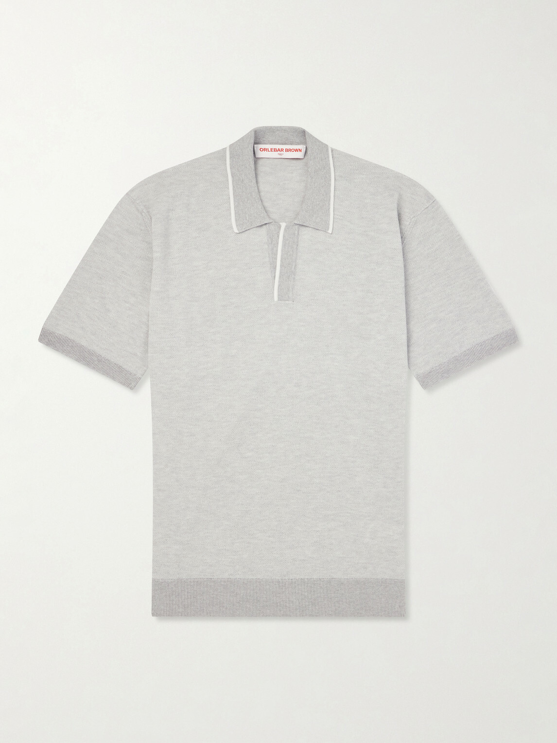 Orlebar Brown - Horton Cotton and Wool-Blend Polo Shirt - Gray