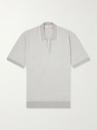 Orlebar Brown - Horton Cotton and Wool-Blend Polo Shirt - Gray