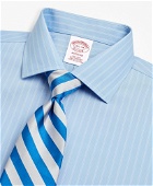 Brooks Brothers Men's Madison Relaxed-Fit Dress Shirt, Non-Iron Double-Stripe | Blue