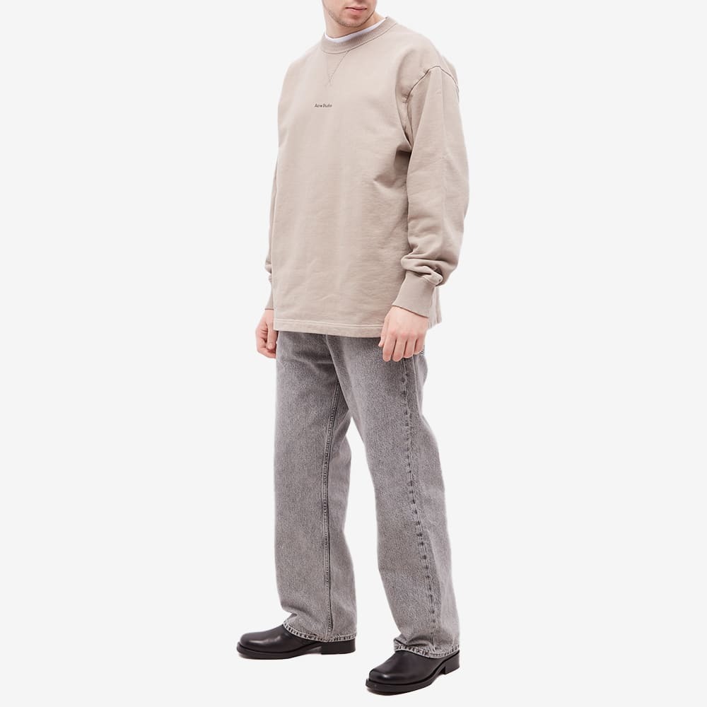 Acne Studios Men's Fin Stamp Crew Sweat in Mushroom Beige