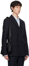 AMI Paris Navy Double-Breasted Jacket
