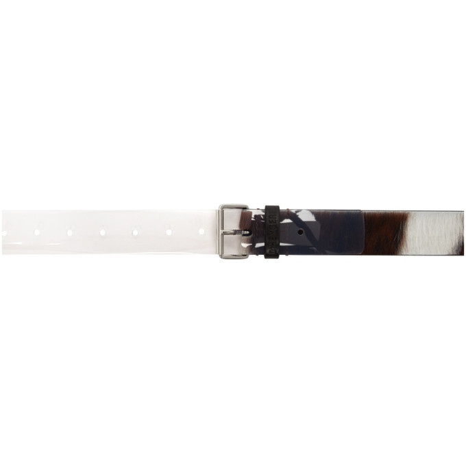 Photo: Dheygere White and Brown Calf-Hair Belt