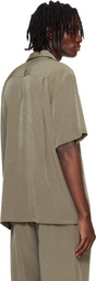 RAINMAKER KYOTO Taupe Open Collar S/S Shirt