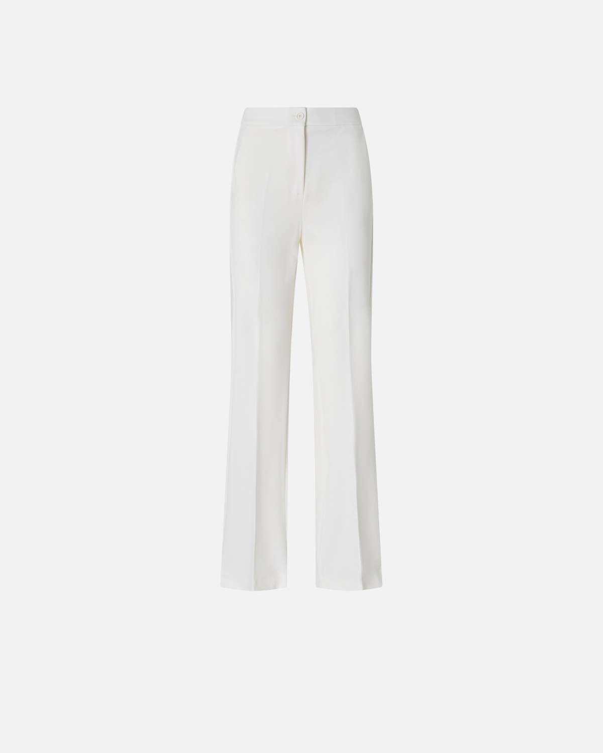 Pinko High Waisted Flared Dress Trousers Snow White