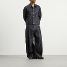 Sage Nation Men's Raw Indigo Box Pleat Trouser