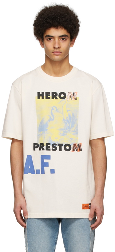 Photo: Heron Preston Off-White Cotton T-Shirt