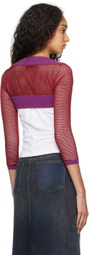 Eckhaus Latta Red & Purple Twyla Cardigan