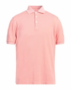 Fedeli Mens Polo shirt in Salmon pink