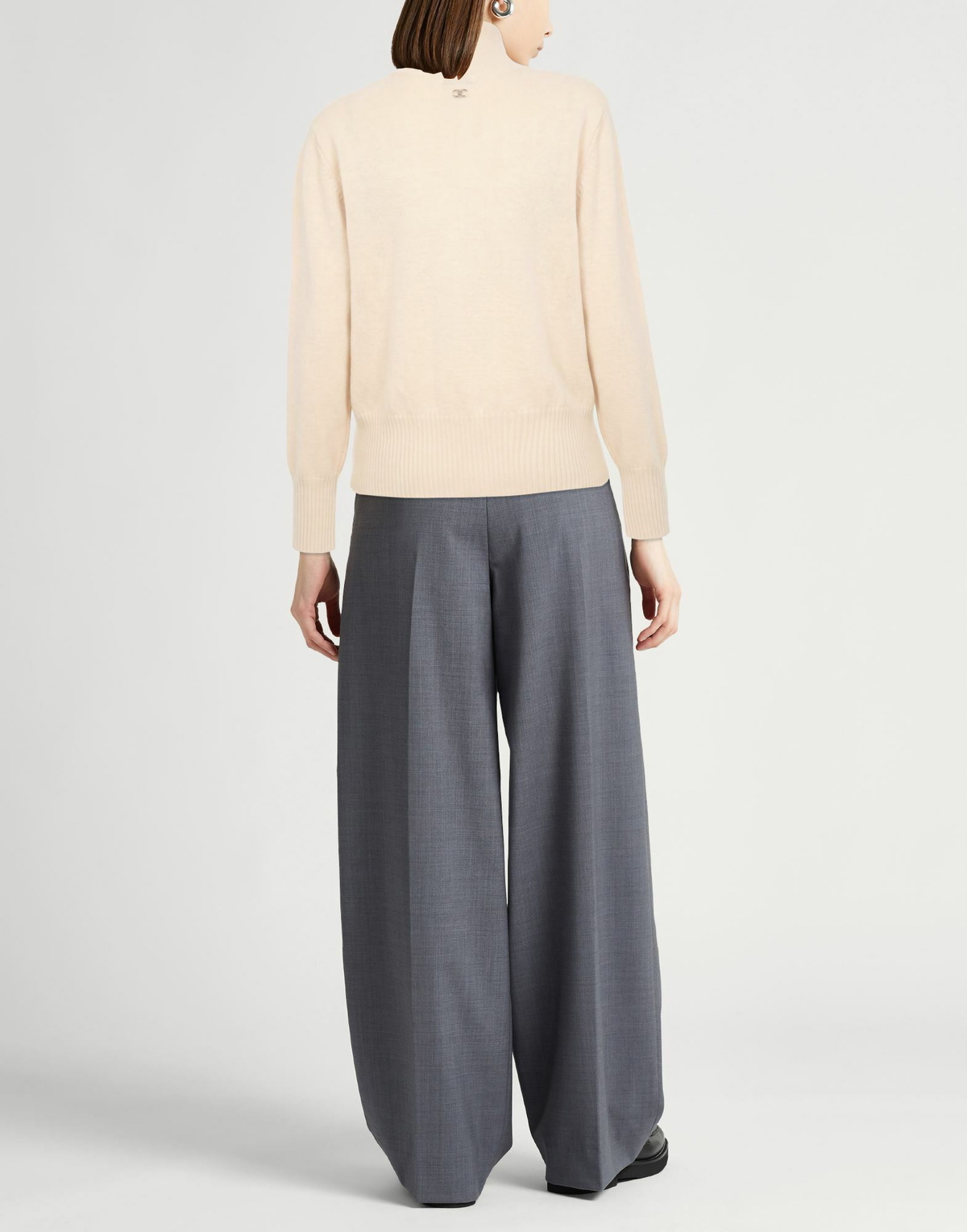 Agnona Womens Turtleneck in Beige