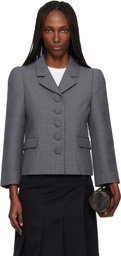SHUSHU/TONG Gray Lapel Short Blazer