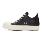 Rick Owens Black Leather Low Sneakers