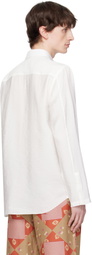 RANRA Off-White Maker Gauze Modal Poly Classic Shirt
