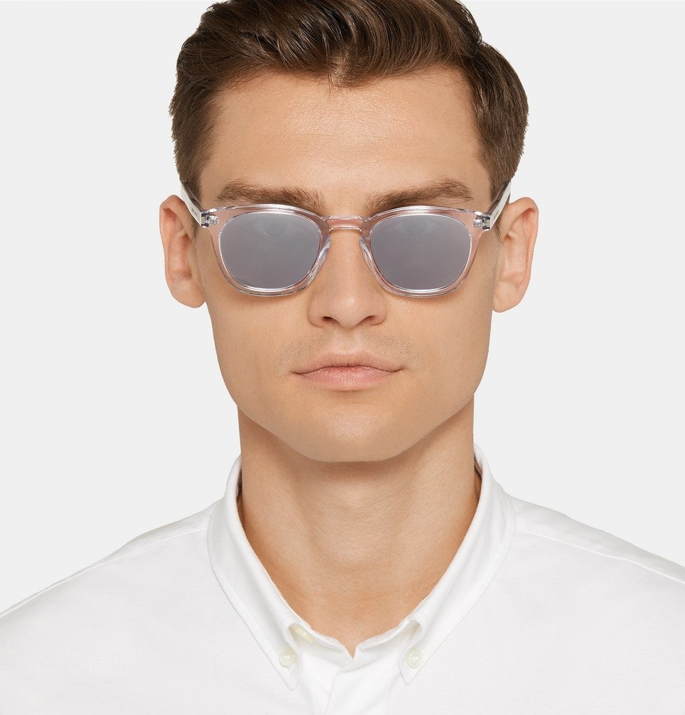 Saint Laurent - Square-Frame Acetate Mirrored Sunglasses - Men - Clear Saint  Laurent