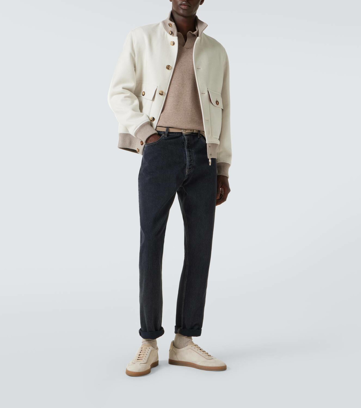 Brunello Cucinelli Cashmere polo sweater