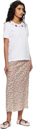 Marni Pink Crêpe de Chine Fluid Anemones Print Midi Skirt
