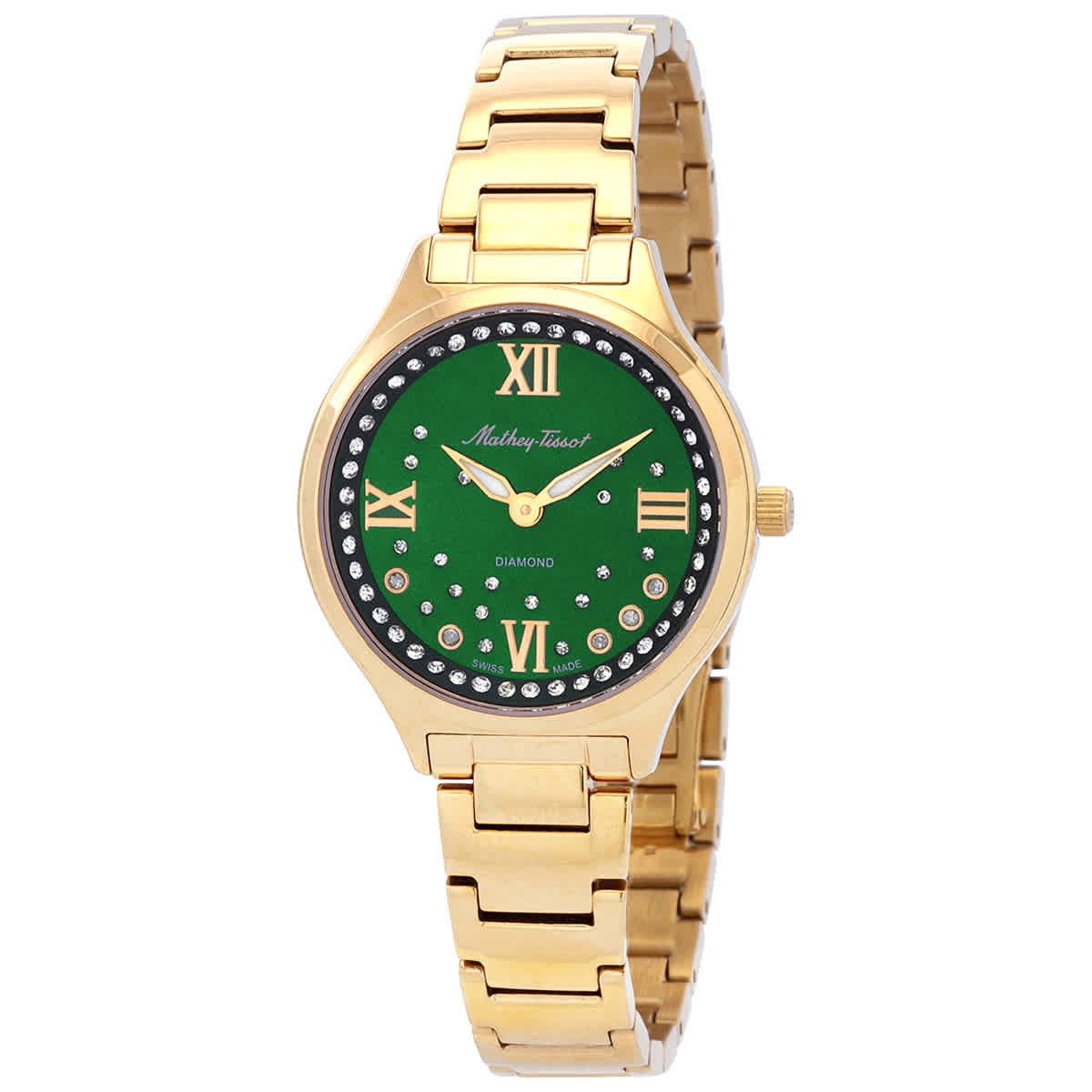 Mathey-Tissot Nicole Diamond Quartz Green Dial Ladies Watch