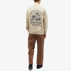Edwin Men's Agaric Village Crew Sweat in White Pepper