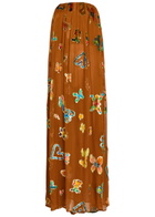 Alemais Devoré Silk-blend Maxi Dress Bronze