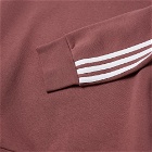 Adidas Men's 3 Stripe Sweat in Quiet Crimson