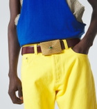 Versace Embellished leather belt