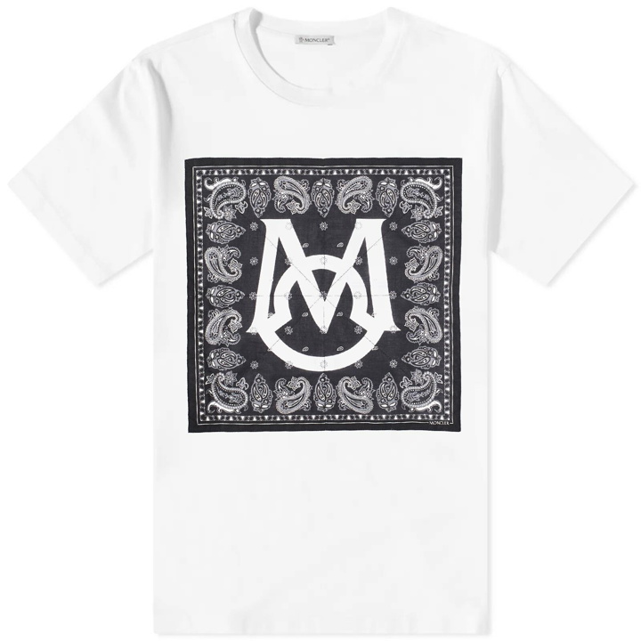 Photo: Moncler Men's Bandana Print T-Shirt in White