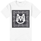Moncler Men's Bandana Print T-Shirt in White