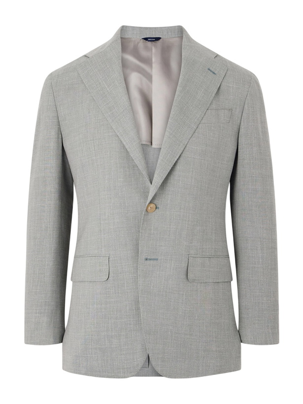 Photo: Thom Sweeney - Wool, Silk and Linen-Blend Blazer - Green