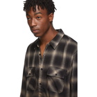 Amiri Khaki Plaid Ombre Shirt