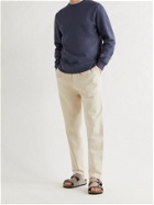 OLIVER SPENCER LOUNGEWEAR - Harris Organic Fleece-Back Cotton-Jersey Sweatshirt - Blue