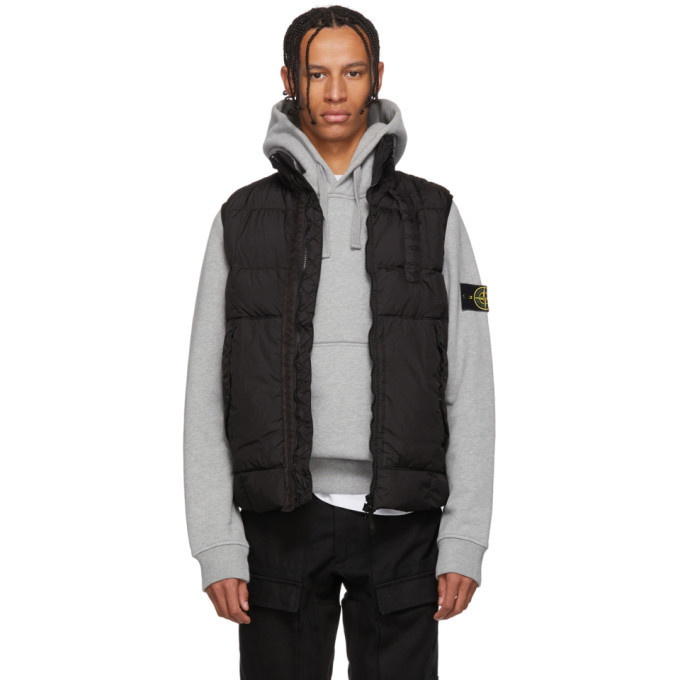 Photo: Stone Island Black Crinkle Down Vest