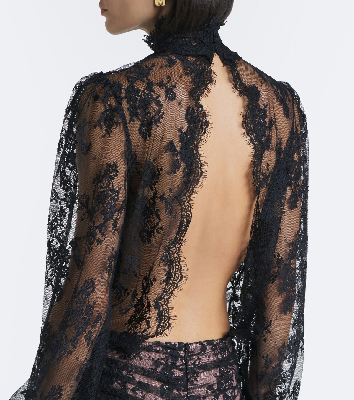 Retrofête Ysolde sheer lace minidress