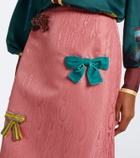 Alémais Valentina embellished moiré midi skirt