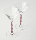 La DoubleJ Bamboo set of 2 martini glasses