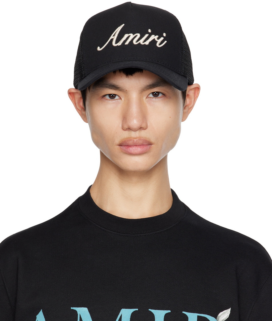 AMIRI Black Script Trucker Cap Amiri