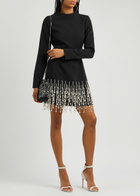 Odd Muse Ultimate Muse Embellished Stretch-crepe Mini Dress Black