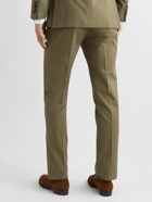 Kingsman - Straight-Leg Cotton Suit Trousers - Green