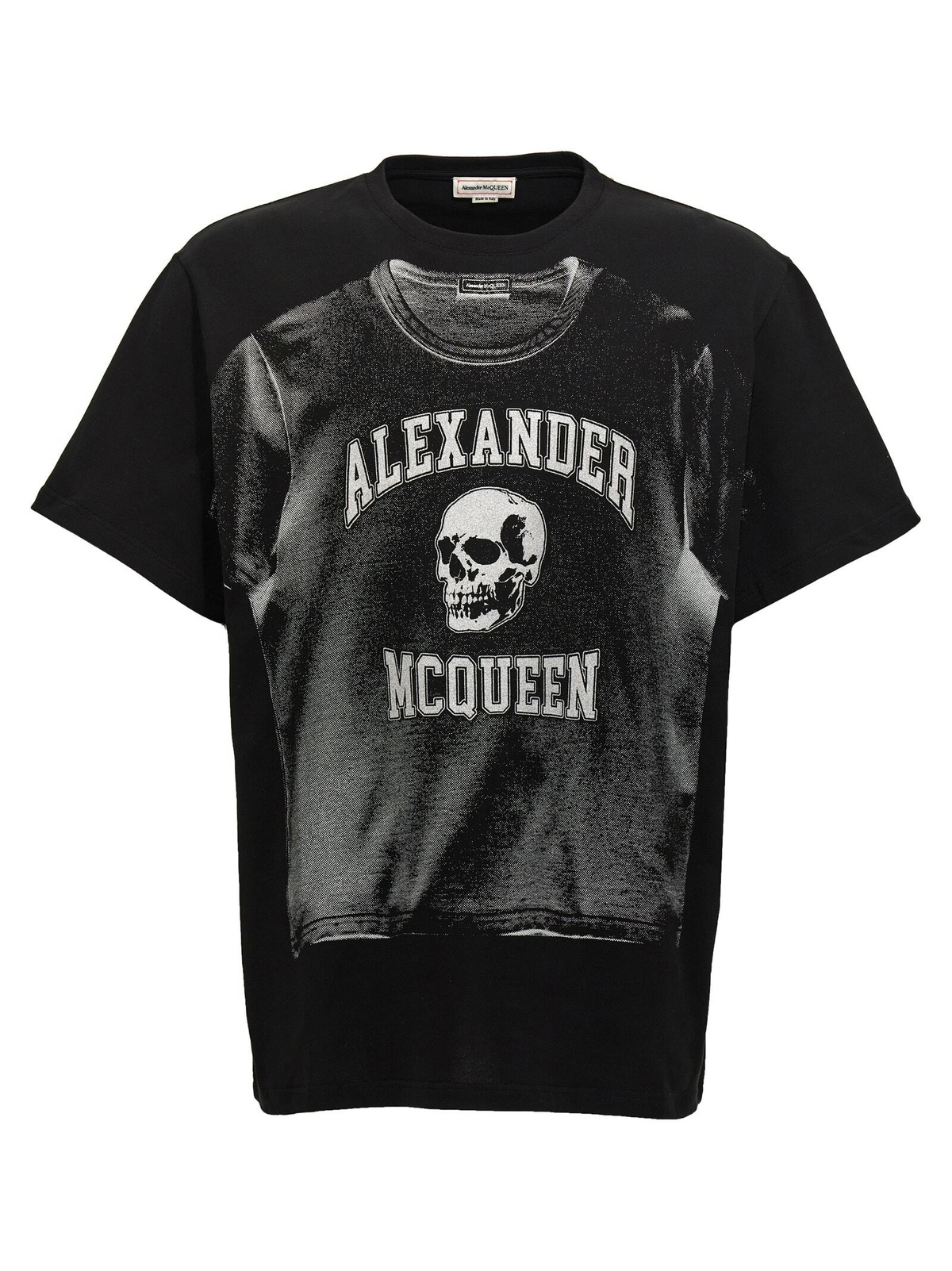 Alexander McQueen Men's Long Sleeve Logo T-Shirt in Black