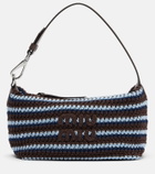Miu Miu Striped crochet shoulder bag
