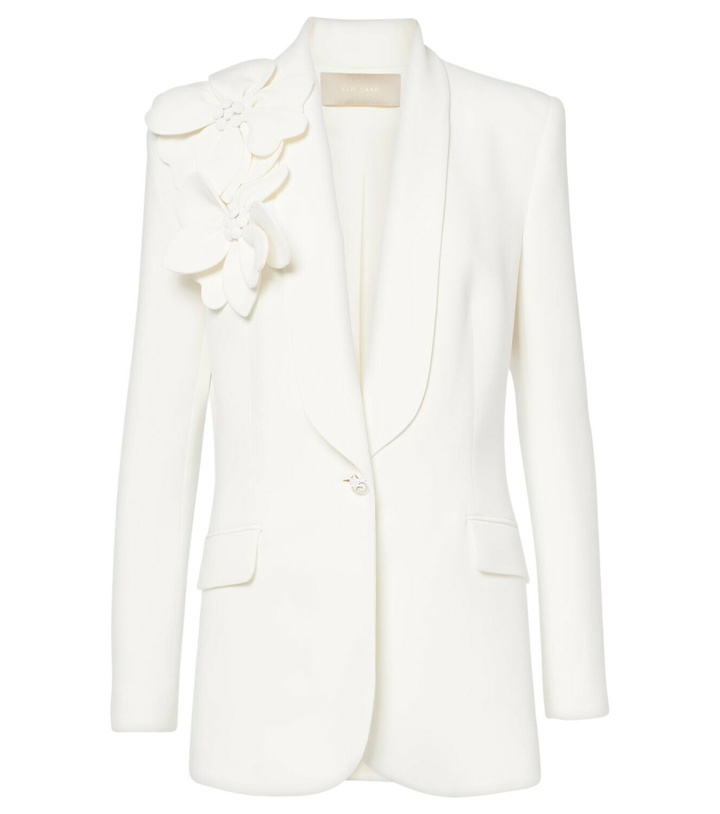 Photo: Elie Saab Floral-appliqué blazer