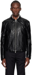OUR LEGACY Black Mini Leather Jacket