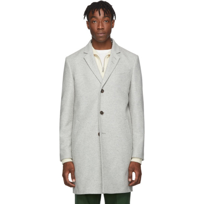 Photo: Tiger of Sweden Grey Wool Cempsey Coat