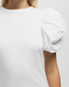 ROTATE Birger Christensen PUFF SLEEVE TEE White Womens Shortsleefe