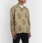 Wacko Maria - Tim Lehi Printed Camp-Collar Lyocell Shirt - Green