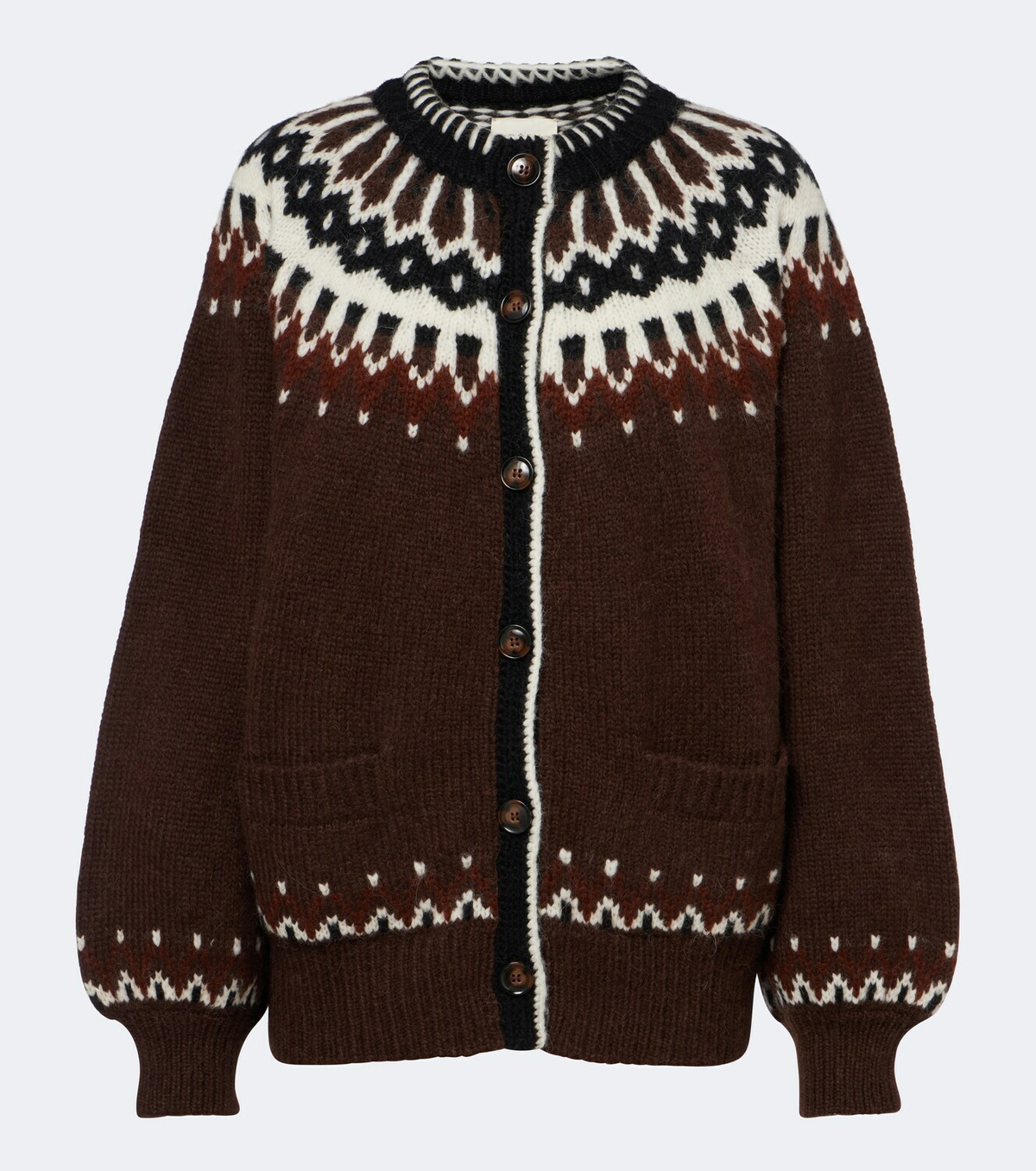 Dôen Hue Fair Isle alpaca and wool-blend cardigan