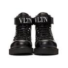 Valentino Black Valentino Garavani VLTN Lace-Up Boots