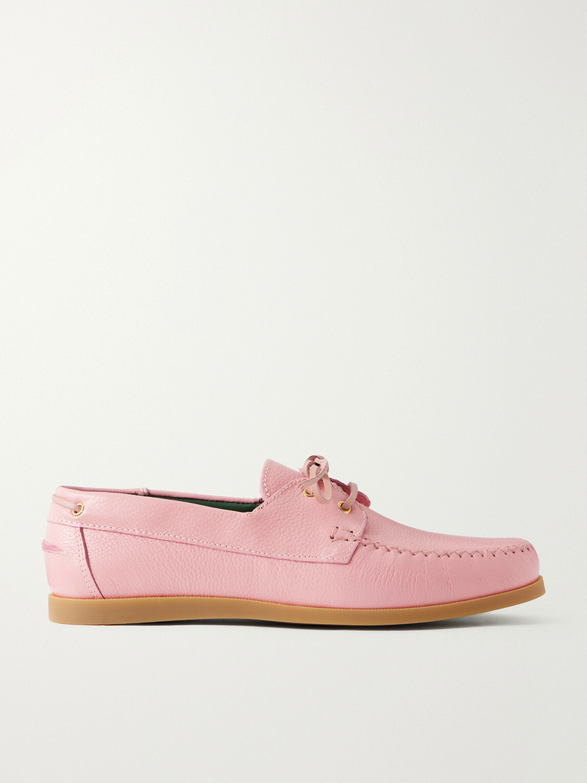 VINNY's - Boatman Full-Grain Leather Boat Shoes - Pink